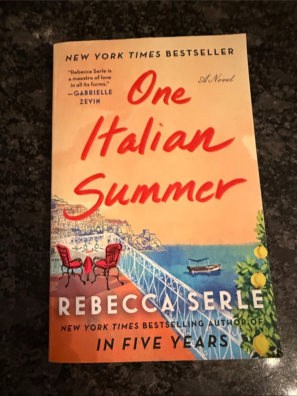 One Italian Summer Paperback Book - Peach Cover